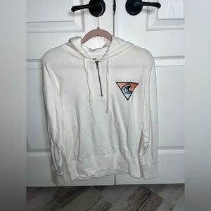 billabong white quarter zip hoodie